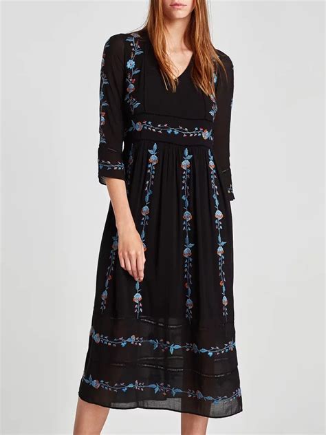 prada black midi dress|Black Embroidered Lace Midi.